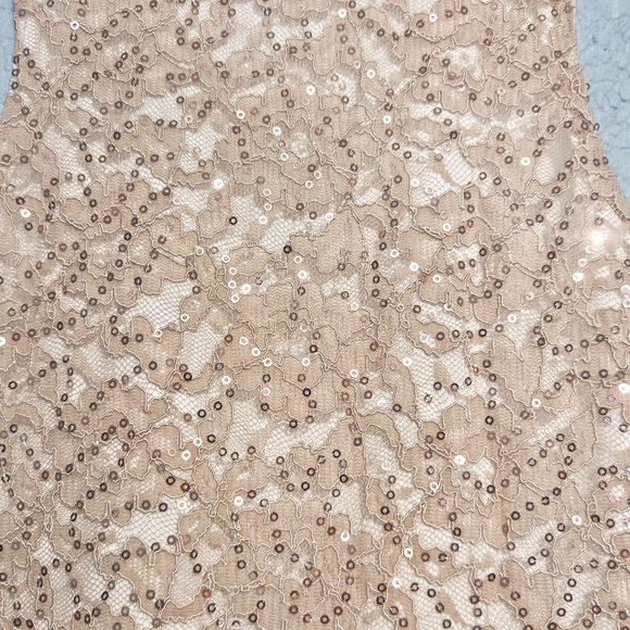 Speechless Sz 10 Children's Flower Girl Jr Bridesmaid Dress Champagne & Cream - Picture 3 of 10